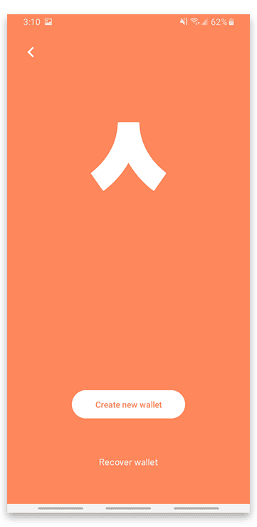 Select “Create new wallet”